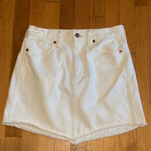 MADEWELL Rigid Denim A Line Skirt White size 26